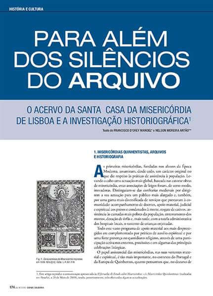 Para além dos silêncios do Arquivo: o acervo da Santa Casa da Misericórdia de Lisboa e a investigação historiográfica