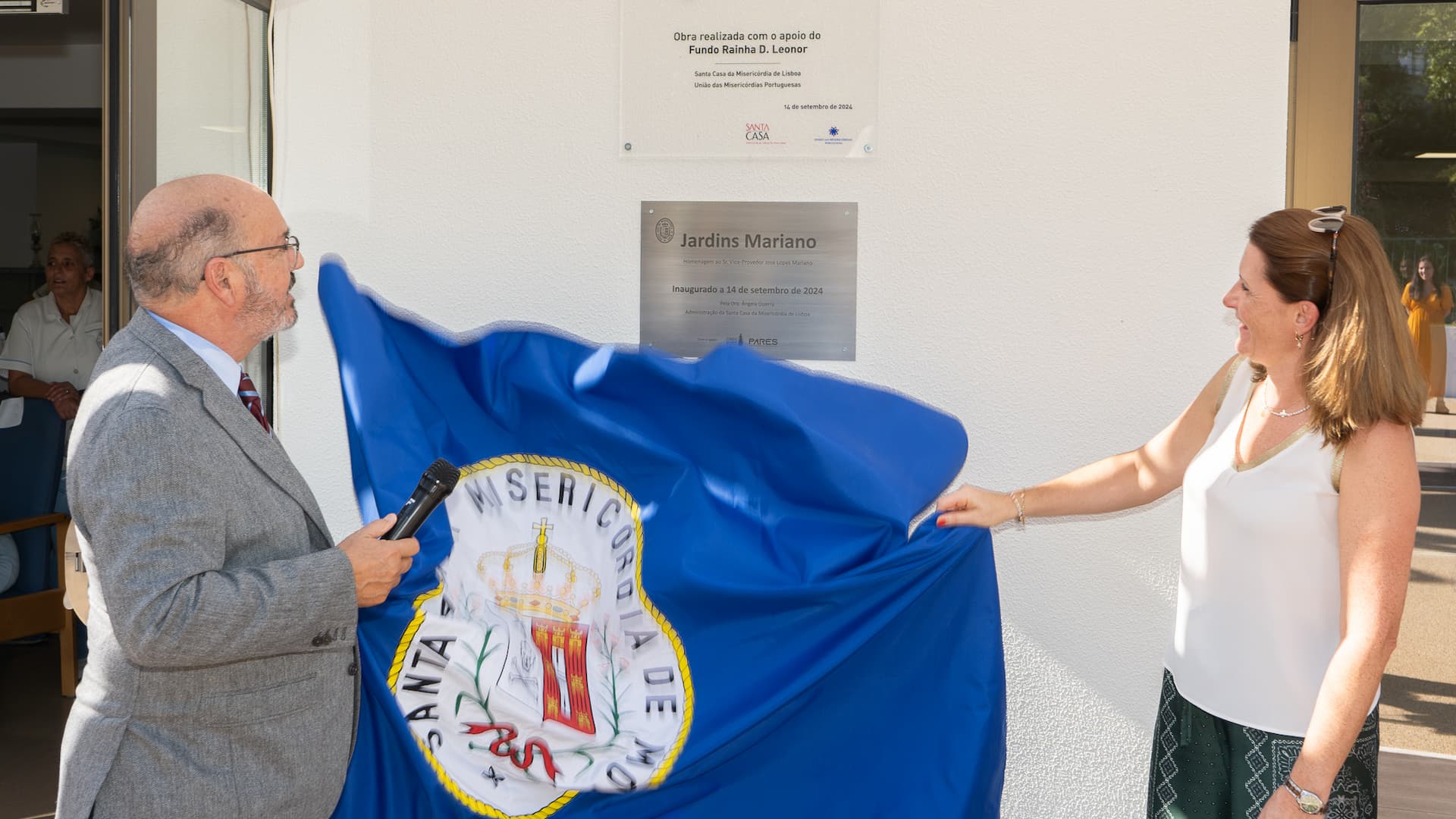 ângela Guerra durante a inauguração da obra do FRDL