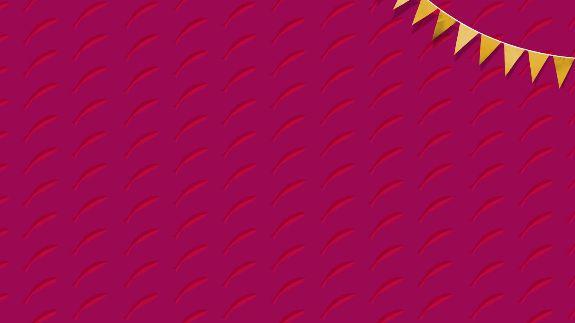 Fundo vermelho com fita festiva amarela
