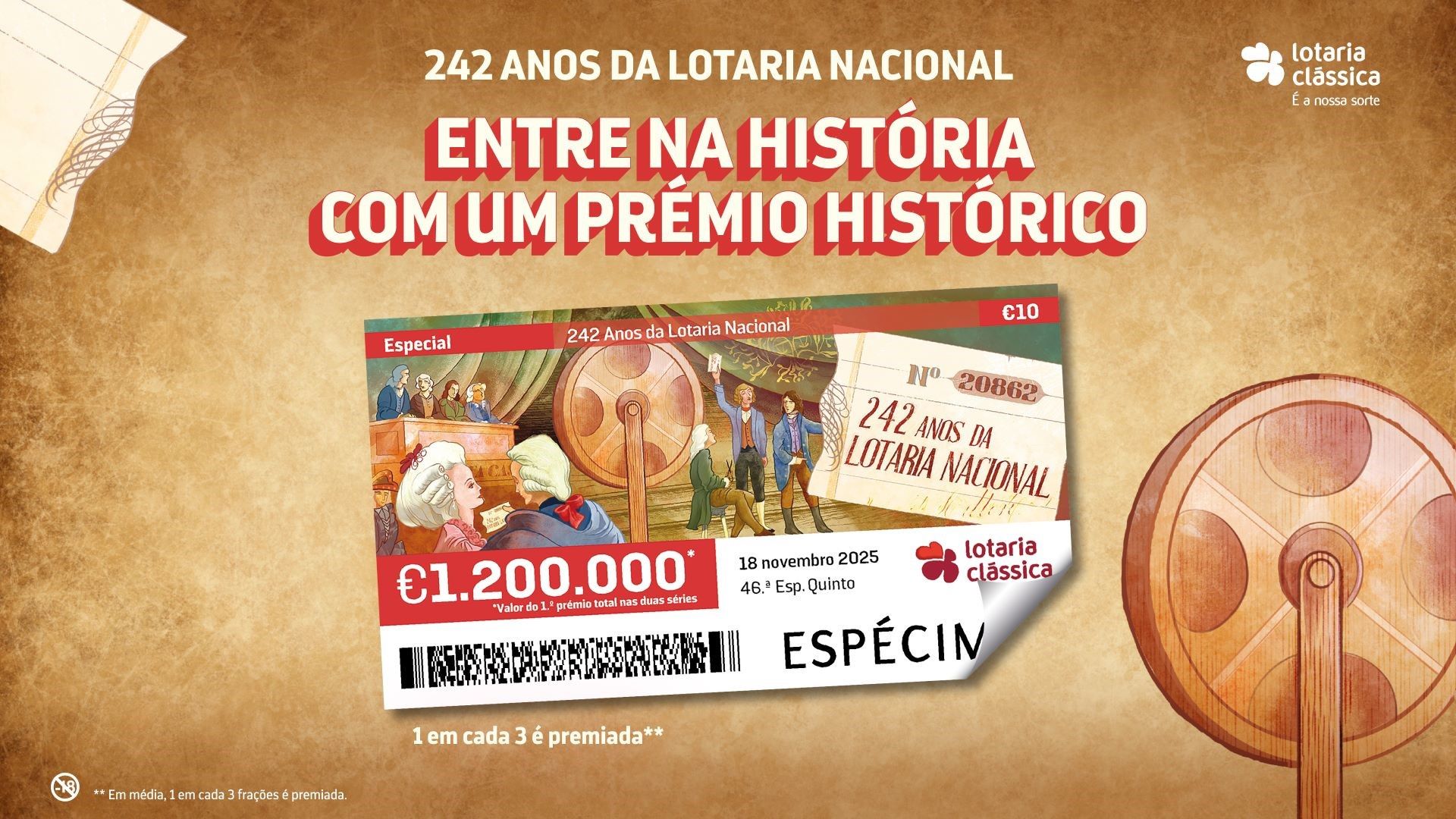 imagem da lotaria 242 anos