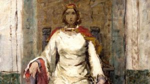 Pintura da Rainha D. Leonor sentada