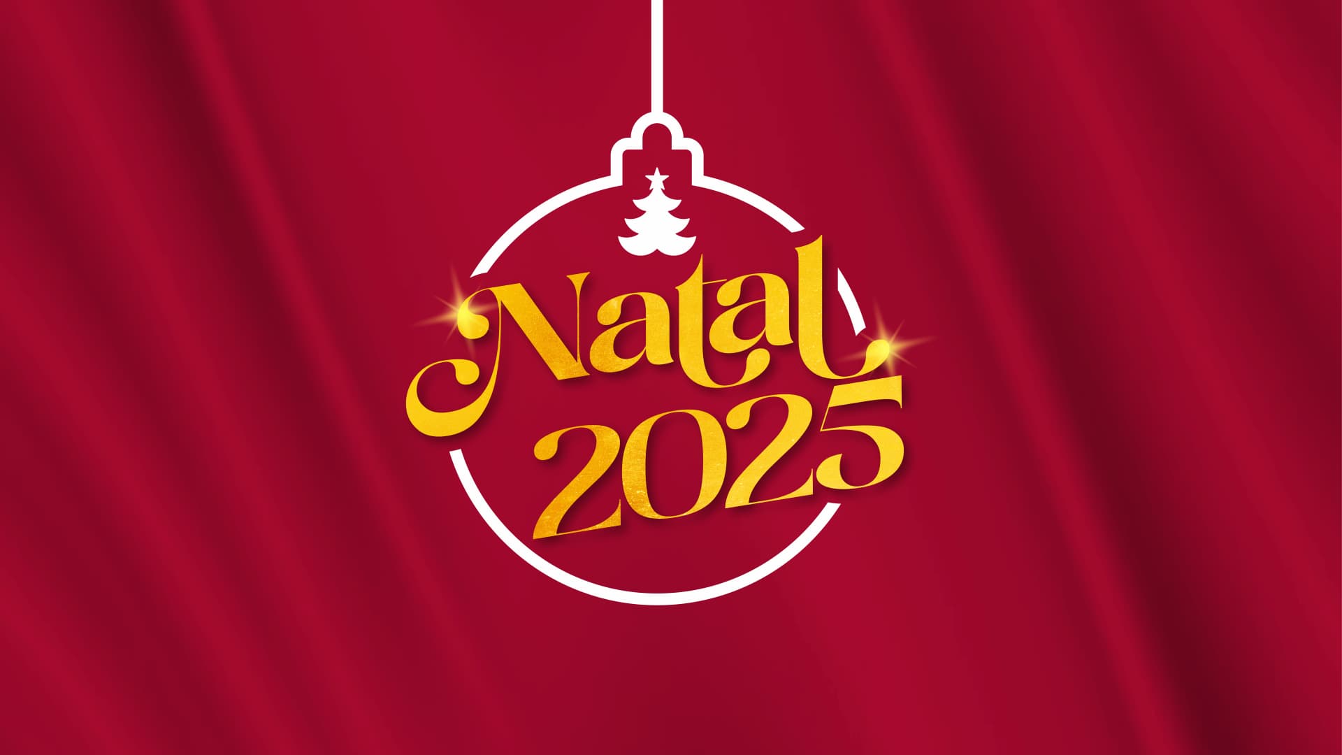 Bola de Natal com inscrição Natal 2025