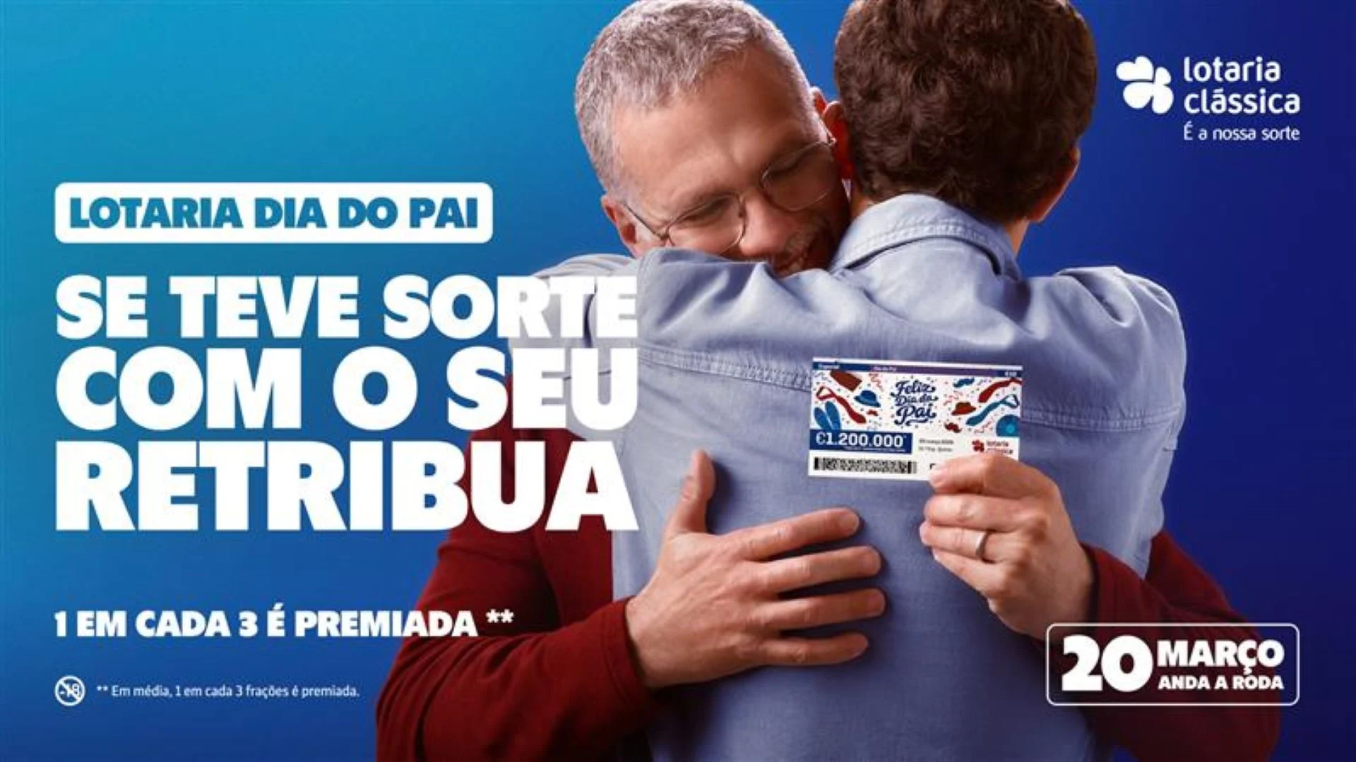 Banner da campanha Dia do Pai da Lotaria