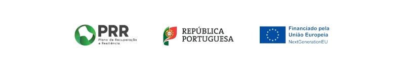 PRR, República Portuguesa and Funded by the European Union logos
