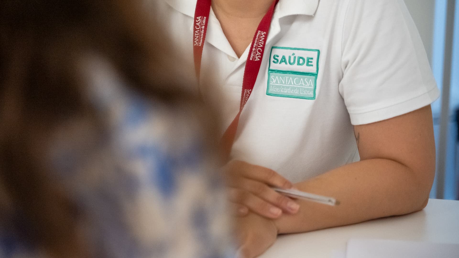 Profissional de saúde da Santa Casa