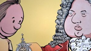 Banda desenhada com duas figuras