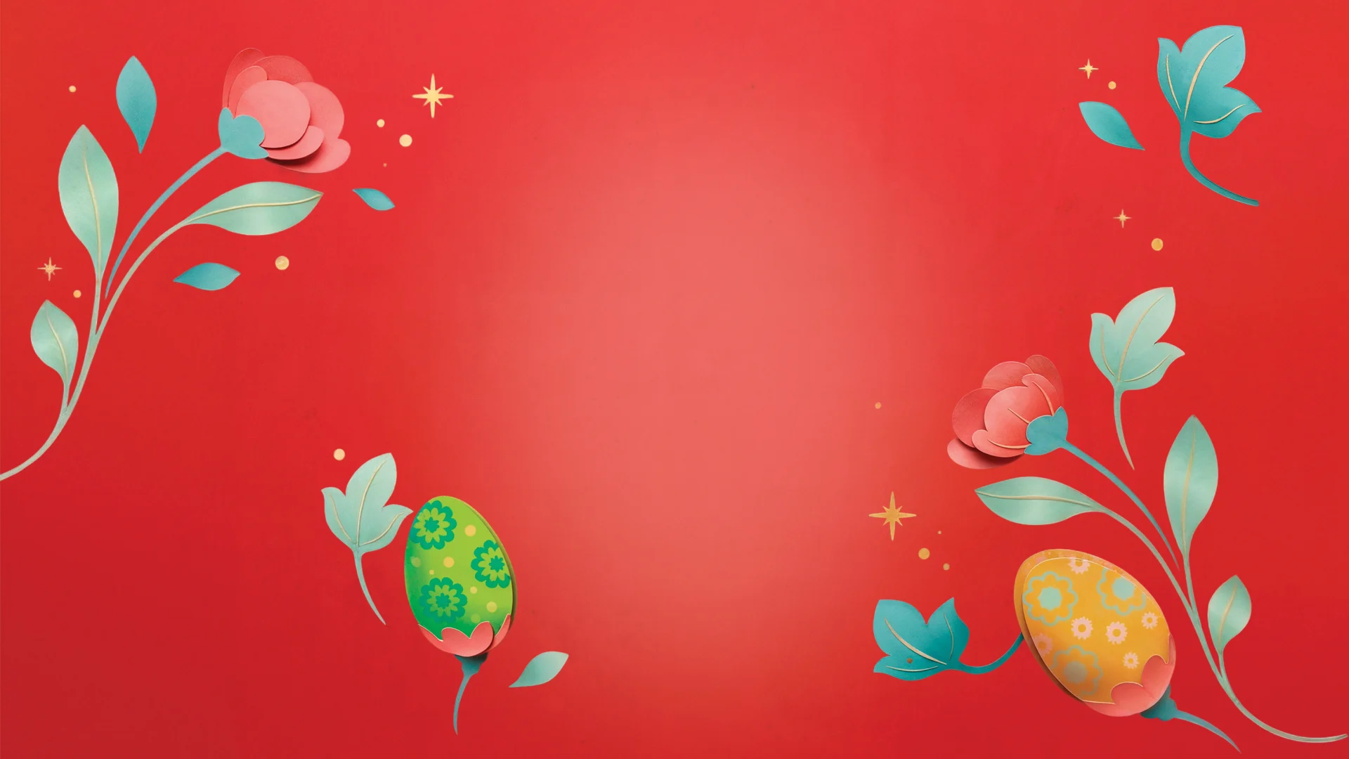 banner com fundo encarnado e e amêndoas da páscoa
